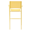Sunny Club Light Yellow Textilene Stackable Outdoor Barstool