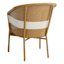 Providence Tan & White Outdoor Wicker Armchair