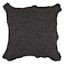 Honeybloom Black Slub Textured Flange Throw Pillow, 20"