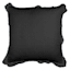 Honeybloom Black Slub Textured Flange Throw Pillow, 20"
