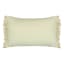 Honeybloom Yellow Woven Fringe Oblong Throw Pillow, 14x20