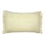 Honeybloom Yellow Woven Fringe Oblong Throw Pillow, 14x20