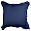 Honeybloom Dark Blue Slub Textured Flange Throw Pillow, 20"