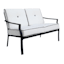 Providence Savannah Black & White Outdoor Loveseat