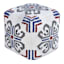 Tracey Boyd Tile Tufted Pouf, Blue