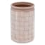 Found & Fable Tan & Ivory Print Ceramic Cylinder Vase, 6"