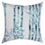 Found & Fable Bryant White Bamboo Striped Square Outdoor Throw Pillow, 16"