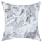 Bryant Blue & Grey Marble Outdoor Throw Pillow, 16"