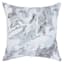 Laila Ali Bryant Blue & Grey Marble Square Outdoor Throw Pillow, 16"
