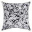 Black & Blue Splatter Paint Outdoor Throw Pillow, 16"