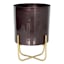 Black Metallic Planter Stand, Medium