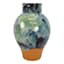 Ty Pennington Blue Reactive Glaze Ceramic Vase, 9"