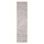 (A368) Microfiber Silver Striped High-Low Runner, 2x7