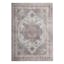 (D448) Found & Fable Chenille Printed Vintage Look Blue Medallion Accent Rug, 2x5