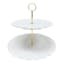 Willow Crossley White Ruffle Two-Tier Dessert Stand