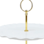 Willow Crossley White Ruffle Two-Tier Dessert Stand
