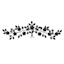 Providence Black Metal Floral Wall Decor, 15x45