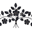 Providence Black Metal Floral Wall Decor, 15x45