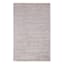 (A368) Microfiber Silver Striped High-Low Area Rug, 5x8