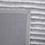 (A368) Silver Striped High-Low Microfiber Area Rug, 5x8