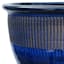 Blue Zip Ceramic Outdoor Planter, Large