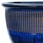 Blue Zip Ceramic Outdoor Planter, Small