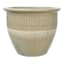 Beige Zip Ceramic Outdoor Planter, Large