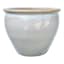 Honeybloom Mews White Ceramic Outdoor Planter, Large