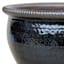 Smoky Mountain Black Ceramic Outdoor Planter, Extra Large