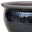 Smoky Mountain Black Ceramic Outdoor Planter, 15"