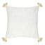 Grey Bone Print Tassel Throw Pillow, 18"