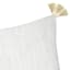 Grey Bone Print Tassel Throw Pillow, 18"