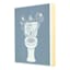Blue & White Floral Toilet Wall Art, 8x10