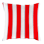 Providence Red & Navy Blue Awning Striped Square Outdoor Throw Pillow, 20"