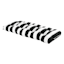 Providence Black Awning Striped Outdoor Wicker Settee Cushion