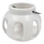 Found & Fable White Round Cutout Ceramic Lantern, 3.5"