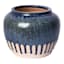 Ty Pennington Blue Reactive Glaze Drip Ceramic Vase, 9"