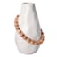 Tracey Body White Ceramic Vase with Beads, 12"