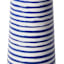 Tracey Boyd Blue & White Tapered Striped Ceramic Vase, 6"
