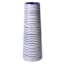 Tracey Boyd Blue & White Tapered Striped Ceramic Vase, 12"