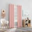Tiny Dreamers Lyle Blush Pink Blackout Grommet Curtain Panel, 84"