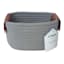 2-Piece Tristin Grey Rectangle Storage Bins, Medium