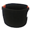 Trist Tall Black Round Storage Bin, Large