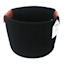 Trist Tall Black Round Storage Bin, Medium