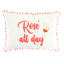 Rose All Day Pink Square Outdoor Throw Pillow, 13x18