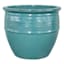 Dana Dark Turquoise Ceramic Outdoor Planter, Large