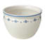 Willow Crossley White Ceramic Vase with Blue Printed Boarder, 6"