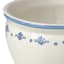 Willow Crossley White Ceramic Vase with Blue Printed Boarder, 6"