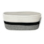 Marly Black Striped Round Storage Basket, Large