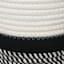 Marly Black Striped Round Storage Basket, Large